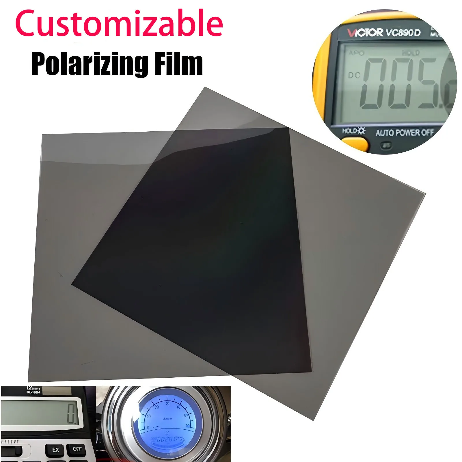 Foglio Polarizzatore Lineare Adesivo 0/90° Per LCD – Antiriflesso E Versatile