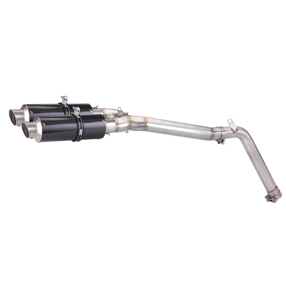 Slip on Link Pipe Motorcycle Exhaust Muffler Connect Stainless Steel Middle Tube For Yamaha FZ6N FZ6S FZ6 S2 Fazer 600 2004-2009 view 2