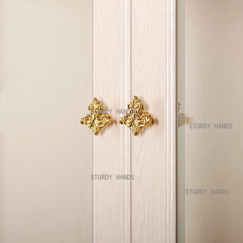 Nordic solid brass creative animal drawer handle kitchen drawer furniture retro knob, hardware handle