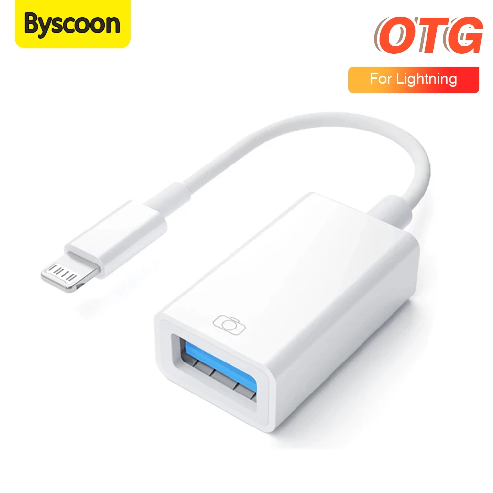 Byscoon USB 3.0 OTG adaptér kabel pro iPhone 14 13 12 11 pro maxi xs XR 7 8 plus blesk na USB kamera adaptér kabel konvertor