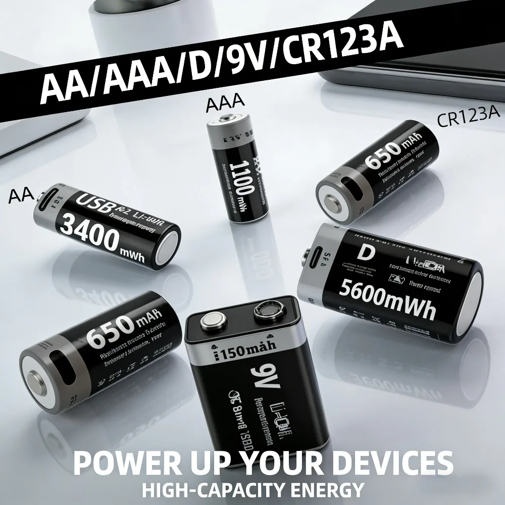 Aa Aaa CR123A 9V 56…