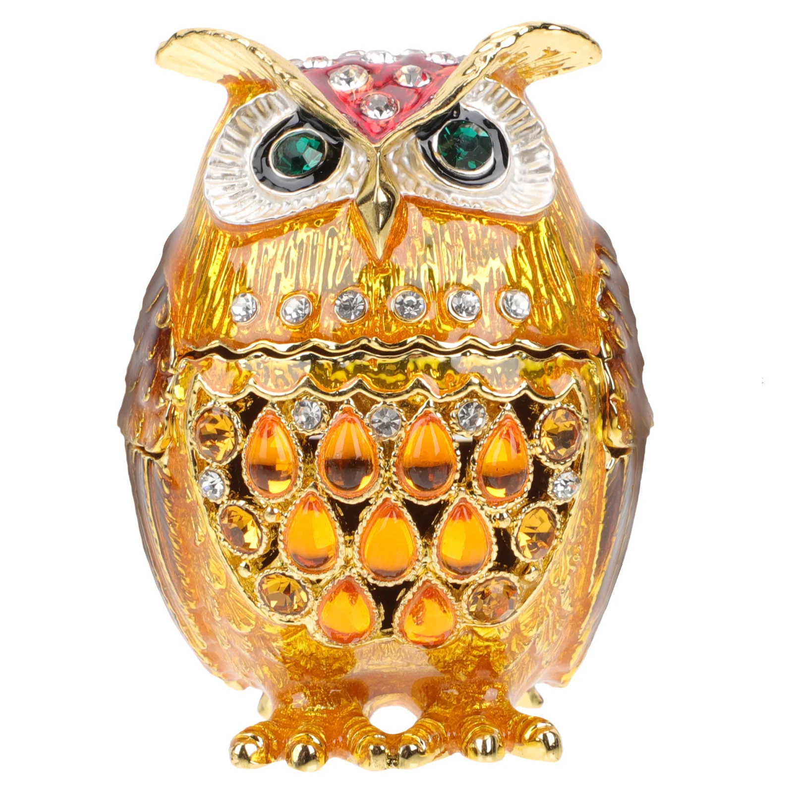 

Owl Jewelry Box Figurine Holder Decor Desktop Adornment Ear Stud Boxes Decorations Decorative Case