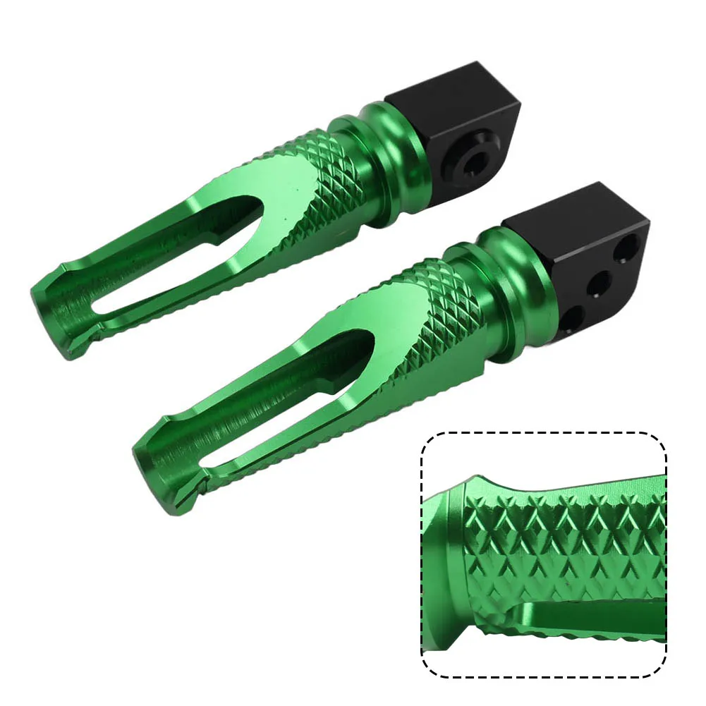 Motorbike Passenger Footrest Rear Foot Peg Pedal For Kawasaki Z300/Z400/Z650/Z750/Z800/Z900/Z1000 Aluminum Green