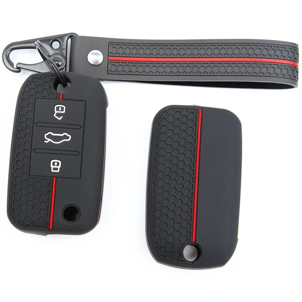 For MG RX5 ZS HS GS Full Coverage Silicone Key Shell Lanyard Key Ring Premium Protective Scratch Resistant Easy Install