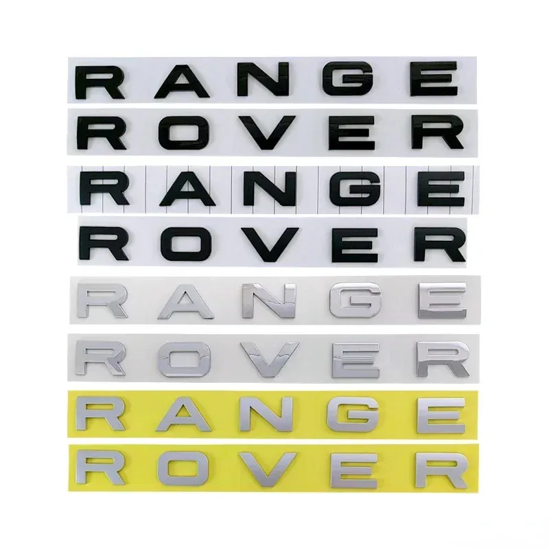Adesivo per Cofano Anteriore, Lettere e Badge per Bagagliaio Auto in ABS, Emblema per Land Rover Range Rover Evoque Vogue Velar SV L405 L322 2 3 4 Sport