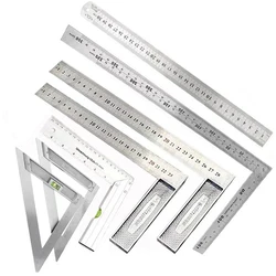 Aluminum Alloy Square Right Ruler Angle 90 Turning Ruler Woodworking Measuring Tool Gauge Angle Square Ruler For Carpenter