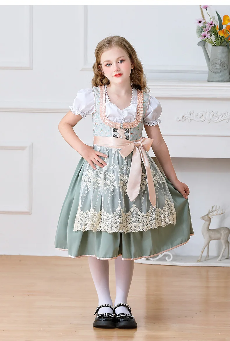 Deutsches Oktoberfest München Farm Girl Süßes Niedliches Kleid Karneval Kinderkleidung Dienstmädchen Kinderkleidung Auftrittskostüm – Detail 13