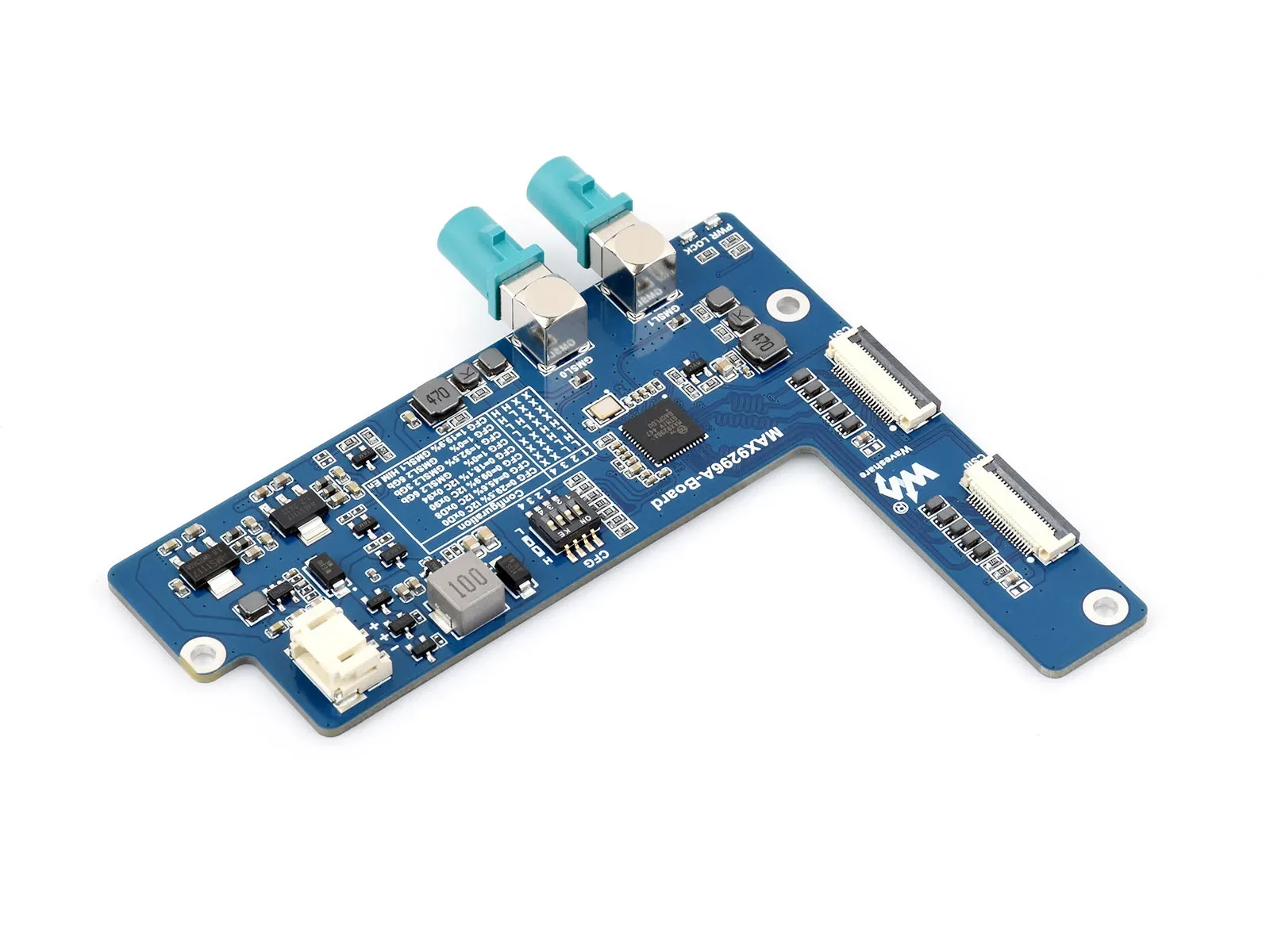 Waveshare 2-Ch GMSL Camera Adapter Board for Raspberry Pi 5/ Jetson Orin Nano, Equipped With MAX9296A Deserializer, High-Speed