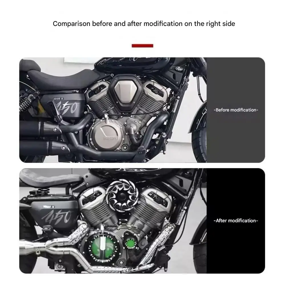 【Good quality】For BENDA DARK FLAG 500 transparent clutch cover turbine air filter engine water pump cover dark flag500