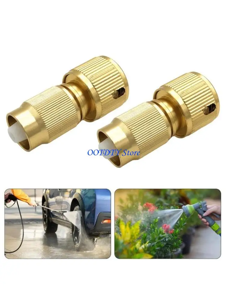 367A 2Pcs Aluminium Hose Repair Connector- Graden Hose Pipe Quick Fix Extend Connector Quick Repair Damaged Leaky Adapter Garden
