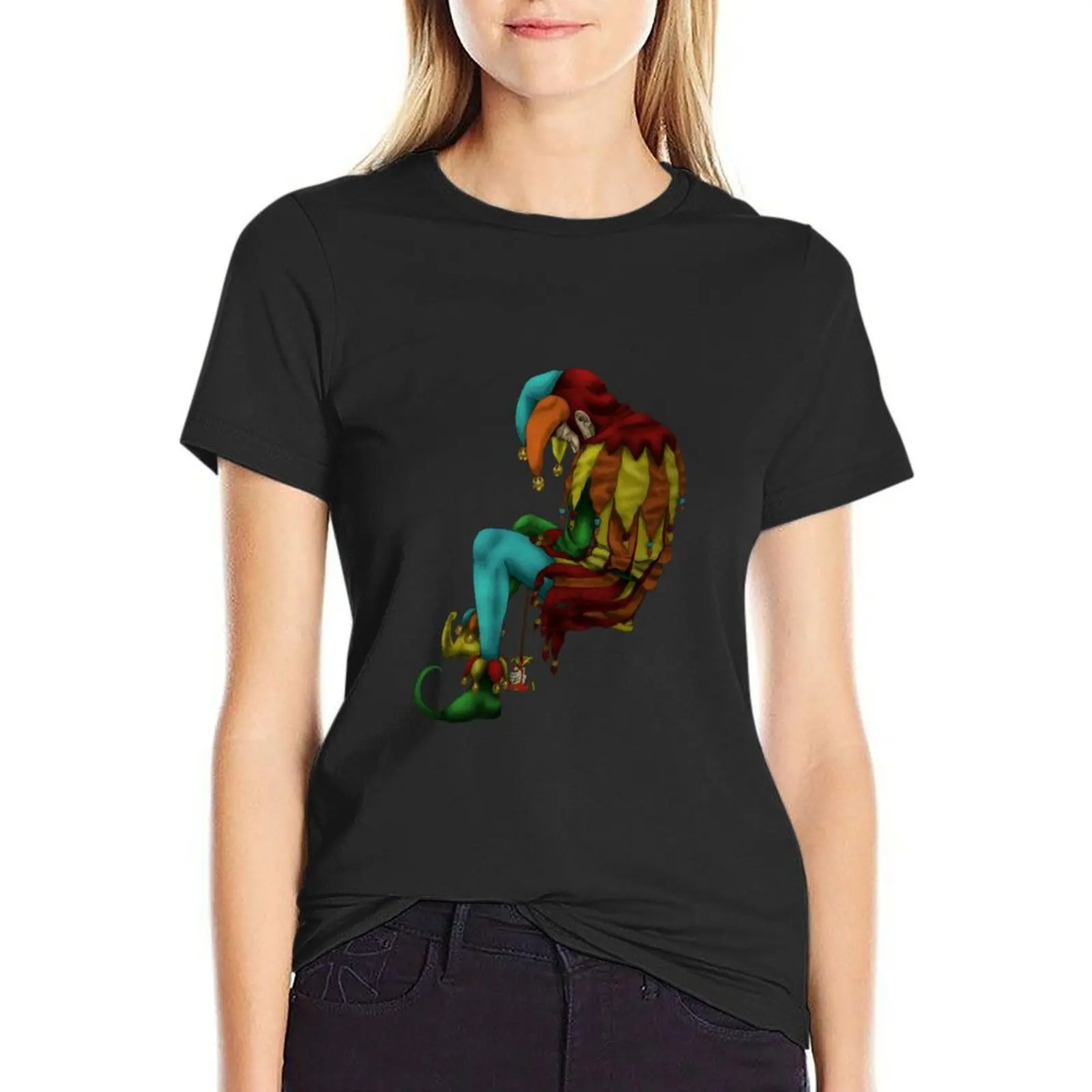 The Sad Jester - Colored T-Shirt plus size tops graphics t-shirt dress for Women graphic