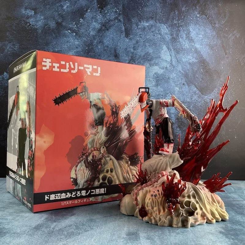 

Anime Chainsaw Man Denji Action Figure Statue - Desktop Ornament Collection Toy Gift Model