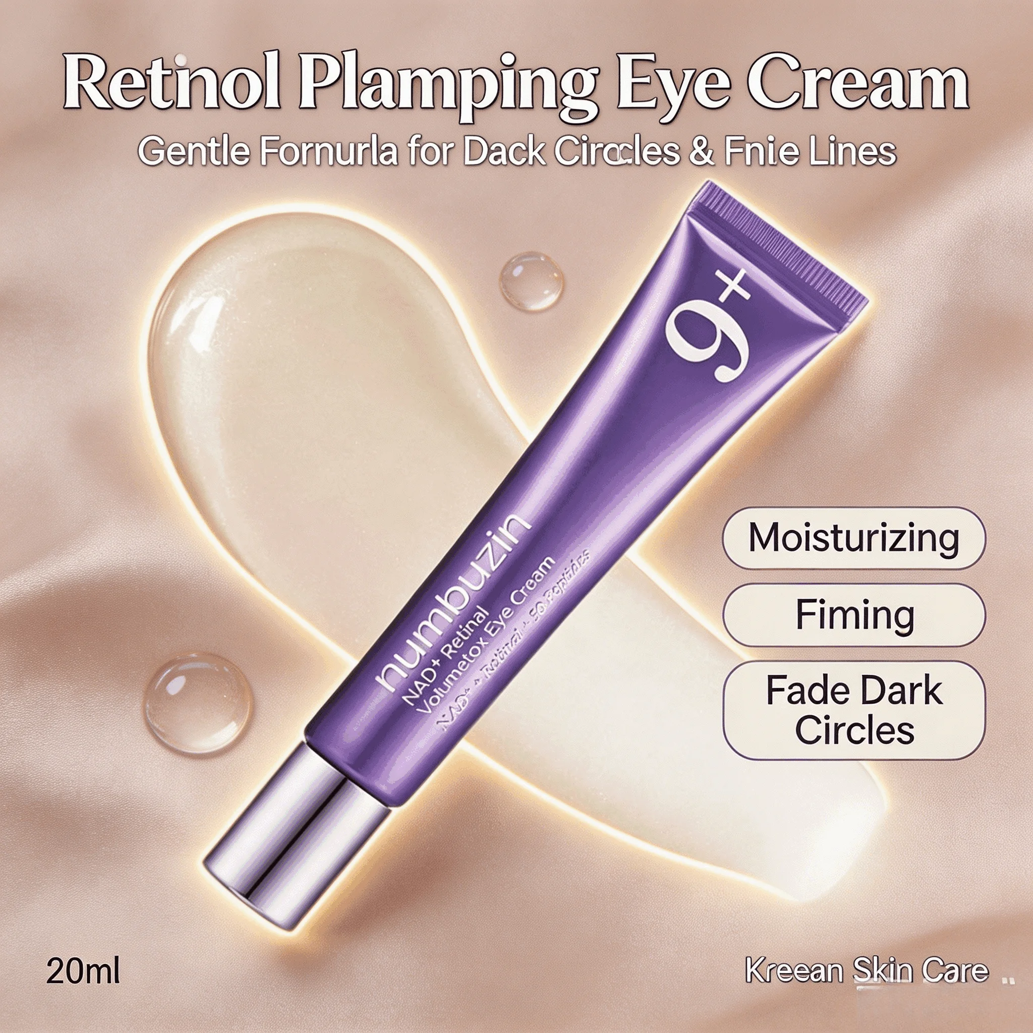 Eye Cream Peptide - Numbuzin No.9 Retinol NAD+ Peptide Anti-Aging
