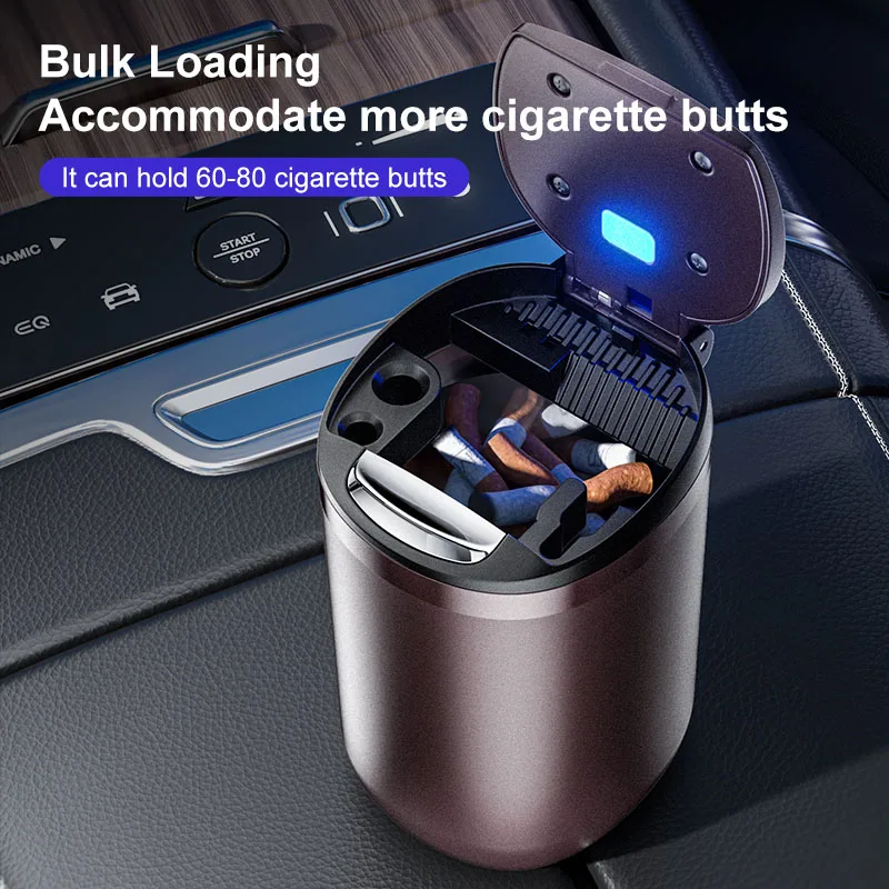 Multifunctional Car Aashtray With LED light For Omoda 5 C5 FX 7 8 Pro Plus 7 EV PRO PHEV FX Portable Car Alloy Ashtray Cup 6