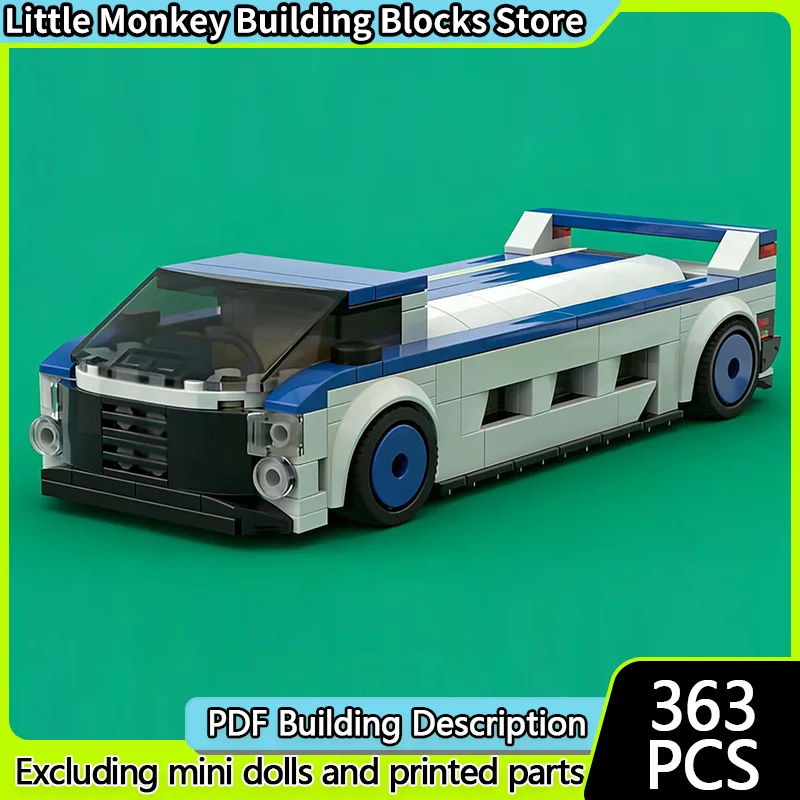 Snelheid Racewagen Model MOC Bouwstenen Klassieke 166PM Sedan Modulaire Technologie Kinderen Vakantie Geschenken Monteren Speelgoed Pak