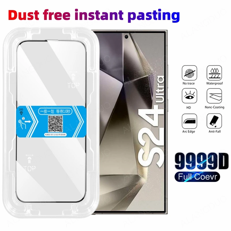 Tempered Glass For Samsung Galaxy S24 Ultra S24+ Quick installation Screen Protector For s24 S23Plus S24Ultra Protective Glass