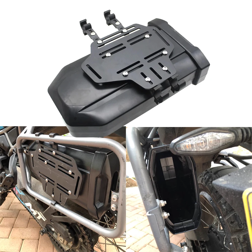 Motorcycle Universal Concealed 3.8 Liters Storage Box Fit For CFMOTO 450 MT MT450 2023 2024- 450MT Side Decorative Shelf Toolbox