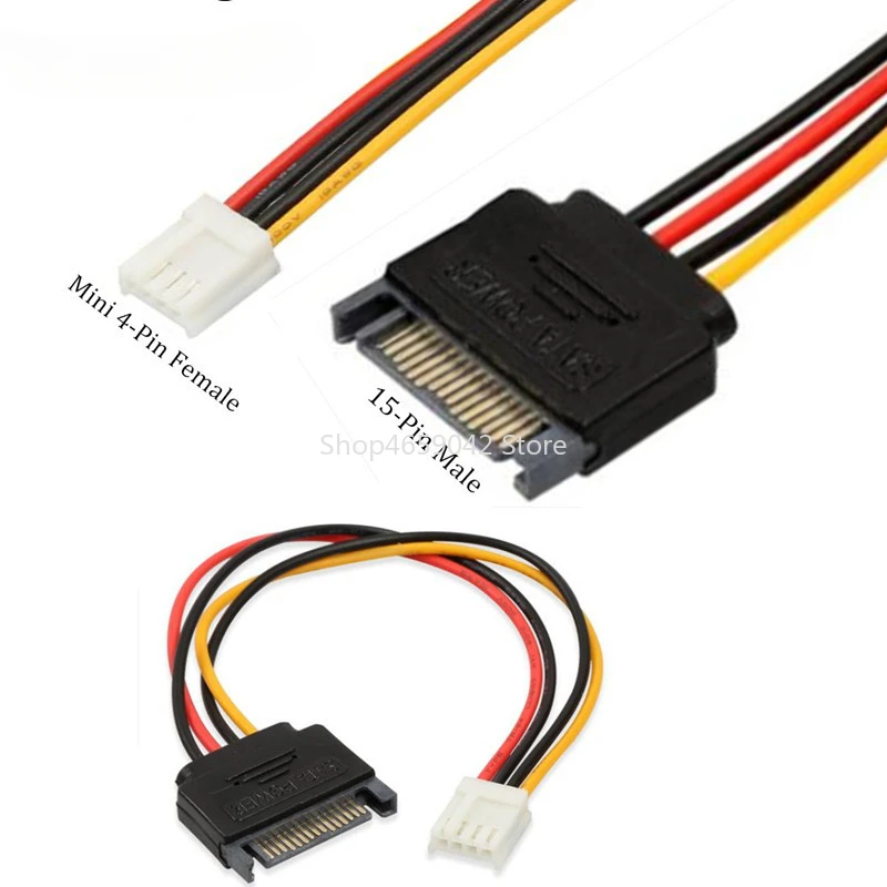 SATA 15Pin Male To 4Pin Female FDD Floppy Adapter Hard Drive Power Cables Cord 20cm D Port Small 4pin To SATA Power Cable