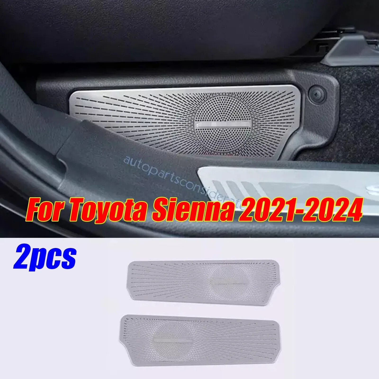 For Toyota Sienna 2021-2023 2024 Silver Titanium Seat L&R Air Vent Dust Cover 2X