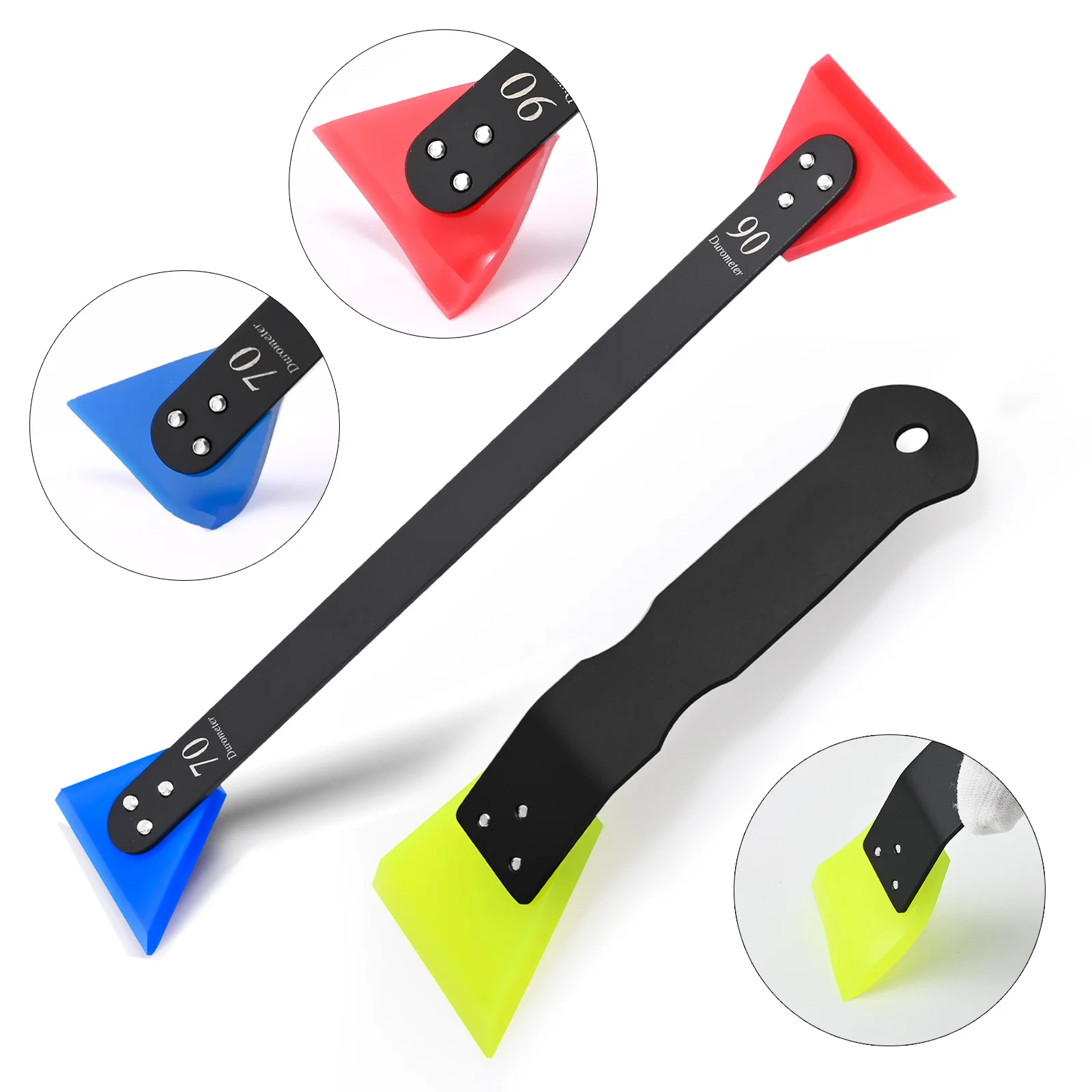 

EHDIS Vinyl Wrap Tools Kit 2pcs Car Mirror Window Tint Squeegee With Metal Handle Cleaning Scraper Windshield Glass Household