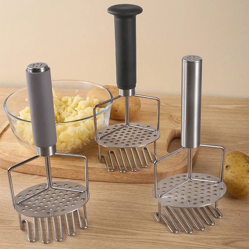 YJQ double layer manual stainless steel potato mud press stainless steel masher kitchen tools