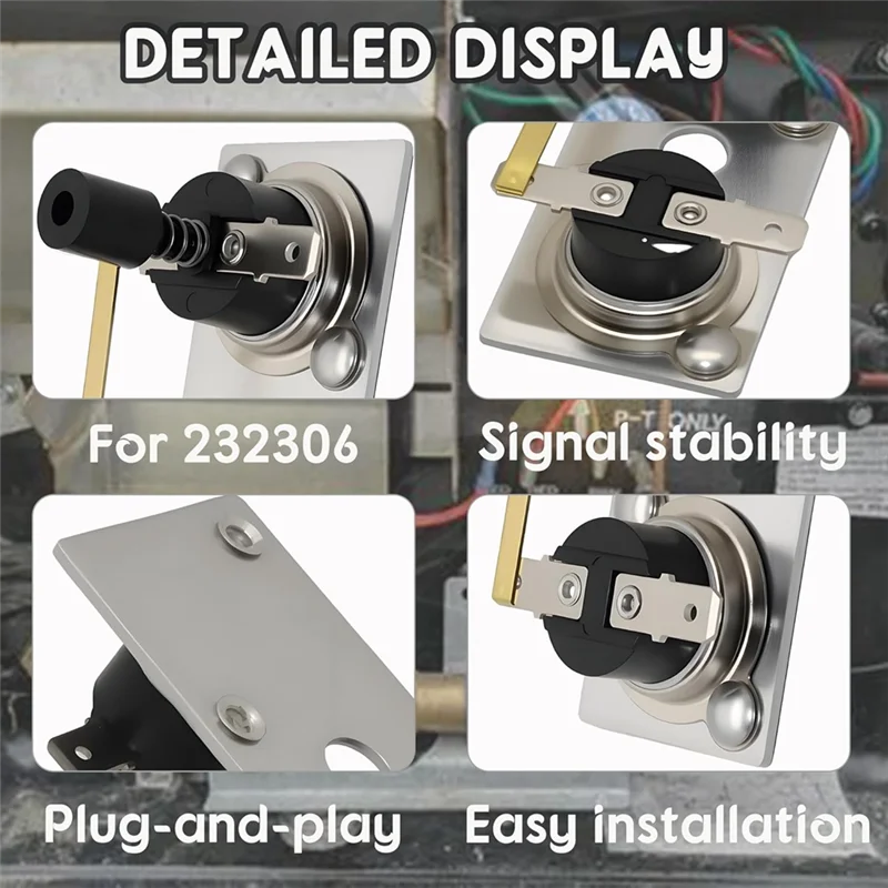 -A96Z 2PCS Interruptor do termostato 232306   Compatível com peças de aquecedor de água suburbana RV 120V, termostato de aquecedor de água RV