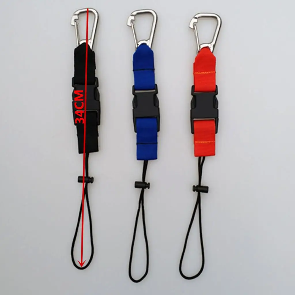 حبل كاميرا الغوص شديد التحمل مع حزام حزام وإبزيم سريع التحرير وإكسسوارات مشبك الشعلة تحت الماء #6