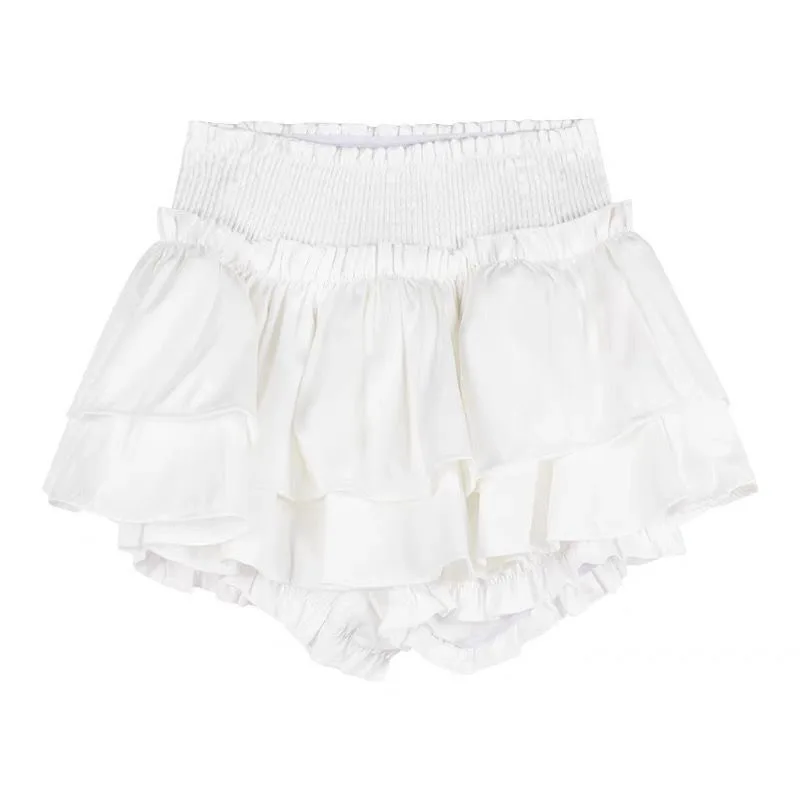 

High Waist A-Line ort Cake Skirt Women's New Sle Spring Autumn Winter White f-length Skirts Sweet Sle Casual Wear