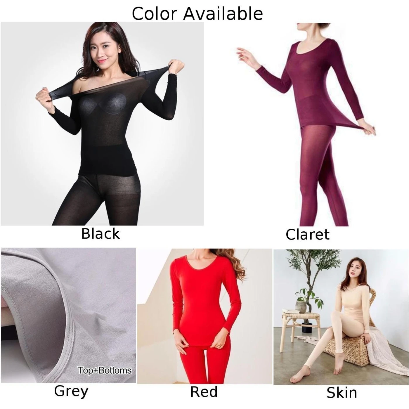 Thermal Underwear Invisible Bottoming Lady Ultra-Thin Quick Dry Tight Long Sleeve Pant Set Attractive Solid Soft Women Underwear