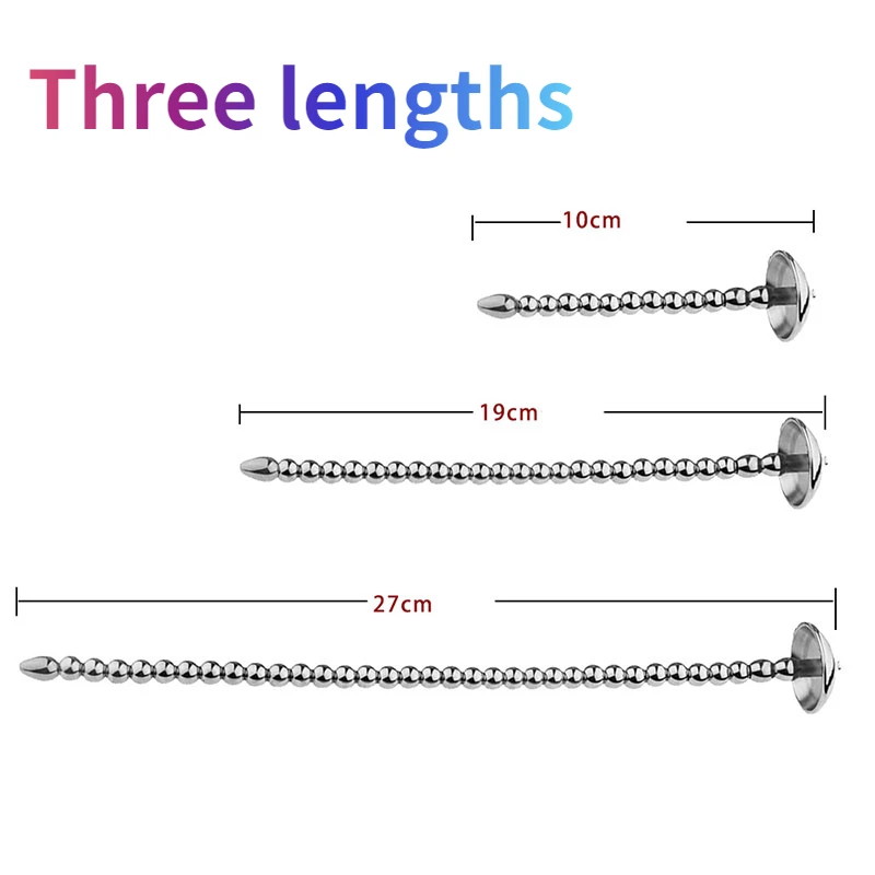 Overlength Electric Shock Head Pull Bead Urethral Penis Plug Masturabtors Stimulate Massage Urethral Plug Bdsm Sex Toys for Men