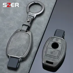 2 Buttons Metal Car Key Case Cover Shell for Mercedes Benz W203 W204 W212 C180 GLK300 CLS CLK CLA SLK C S E Class Accessories
