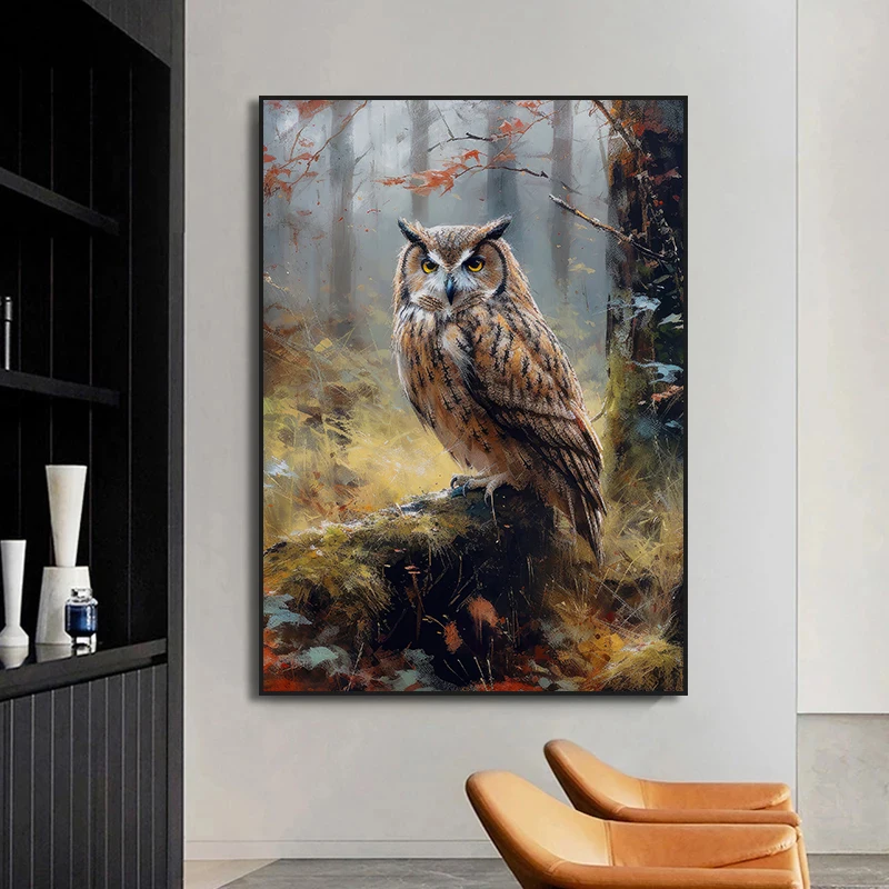 Witch Owl Flower Magic Book Posters Art Prints Vintage Gothic Owl Canvas Painting Dark Academia Wall Pictures Room Home Decor