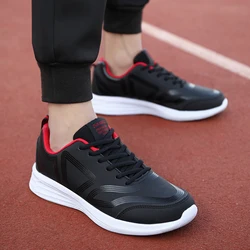 Męskie buty sportowe skórzane buty do biegania Outdoor wodoodporne trampki męskie lekkie trampki sportowe tenisa Masculino Esportivo