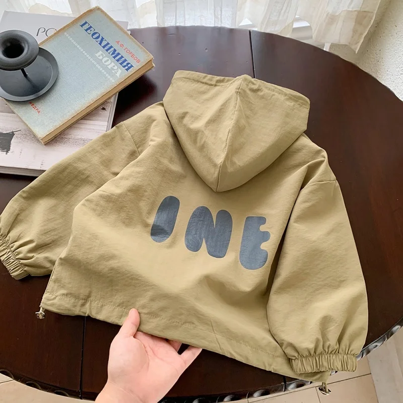 2025 الربيع والخريف الفتيان سترة رسالة موضة سترة واقية سستة الأولاد معطف هدية عيد ميلاد 1-8 سنوات ملابس الأطفال الجديدة #3