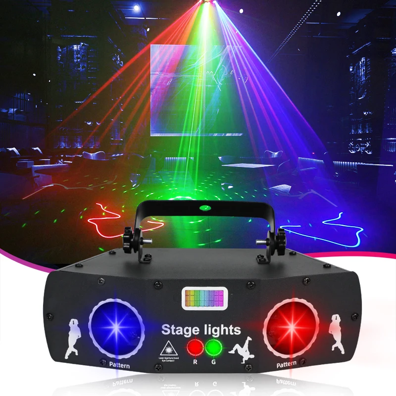 5 hole 3 inch 1 dmx stage lights rgb led DJ equipment beam of light dance party lights disco laser lights nightclub bar music