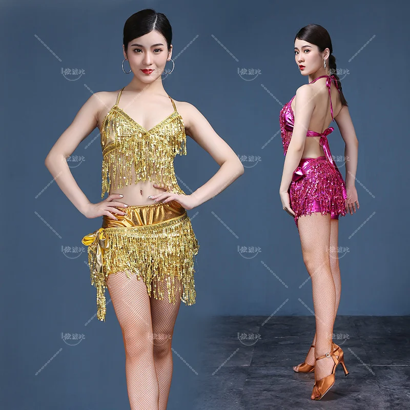 Sujetador De danza del vientre para mujer, conjunto De bufanda De cadera, Ropa De práctica, actuación Oriental, escenario, Baile, traje Sexy, bata, Ropa De Baile