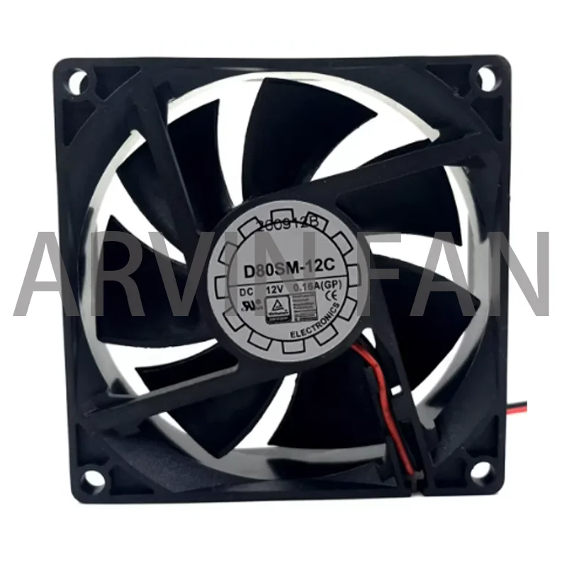 Ventilateur de refroidissement de puissance de châssis de D80SM-12C 12V 0.16A 8020 8cm