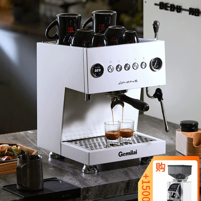 Small Commercial Coffee Machine Italian Semi Automatic Home Professional Grinding Milk Tea Shop Commercial Machine