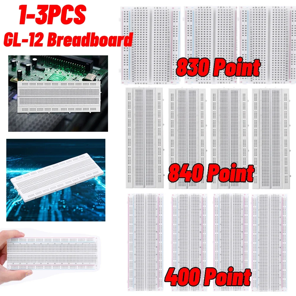 1-3pcs Breadboard 840 Point PCB Board MB-102 MB102 Test Develop Nodemcu Raspberri PI 2 lcd High Frequency 40pin Dupont Line