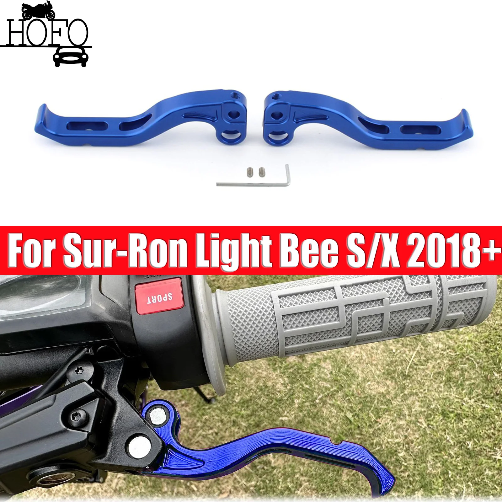 

For Sur-Ron Light Bee S/X 2018+ Left & Right Brake Clutch Lever - Aluminum Handlebar Brake Lever Replacement
