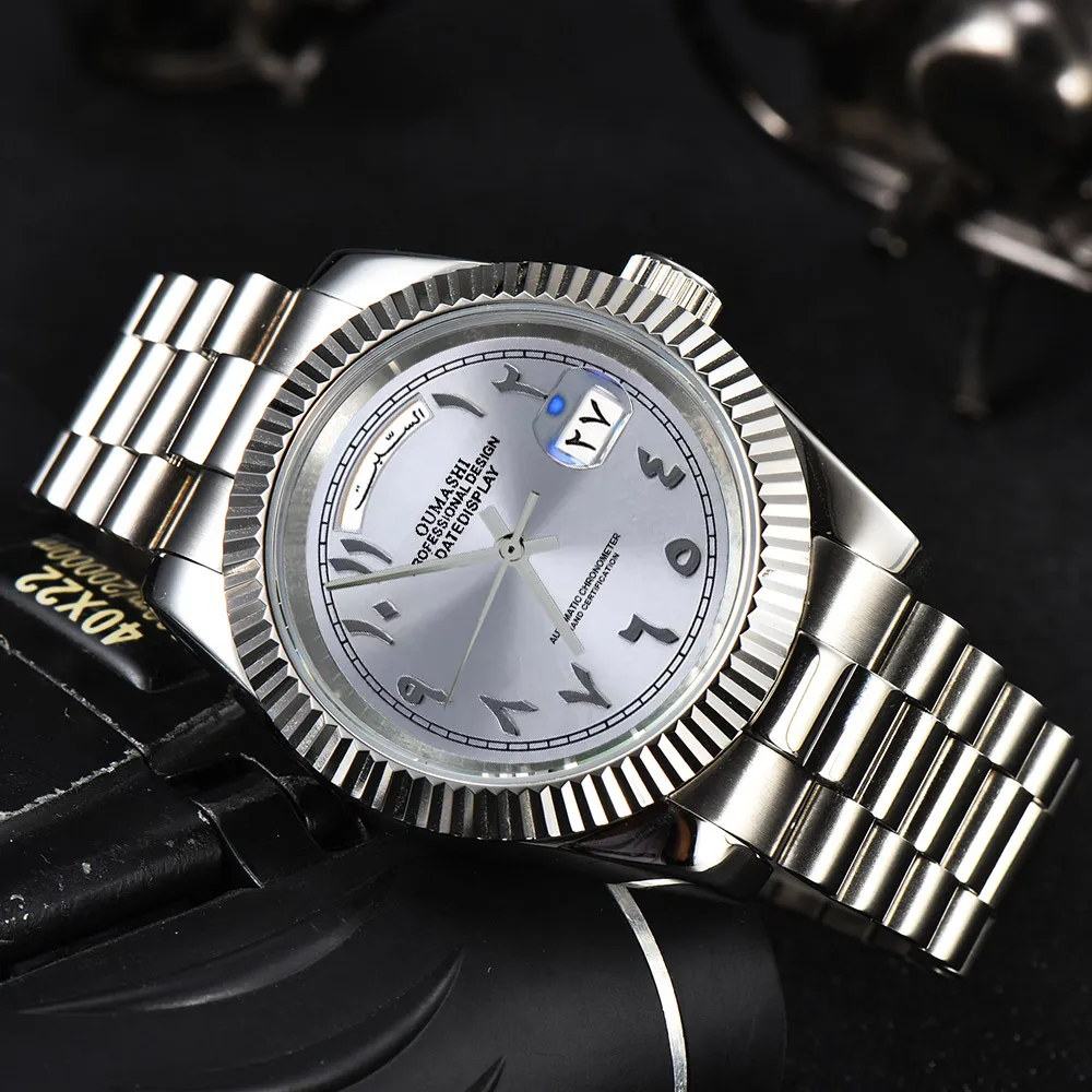 Часы MIYOTA8285, 40 мм, мужские механические часы с автоматическим механизмом, корпус из нержавеющей стали с сапфировым стеклом, водонепроницаемые часы с арабским циферблатом