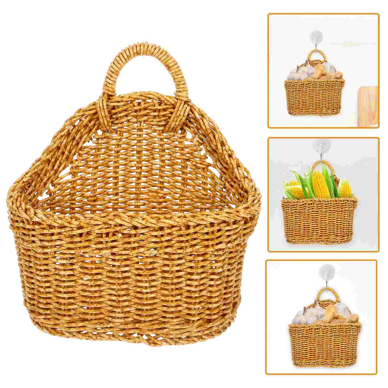 Wall Hanging Storage Basket Baskets for Kitchen Produce Hammock Wire Coat Hanger