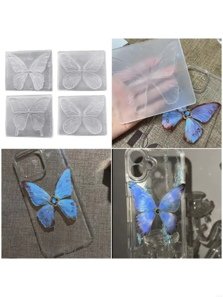 

Professional 3D Textured Butterfly Molds 2PCS Silicone Baking Craft Tools For Chocolate Soap Resin Art Creations