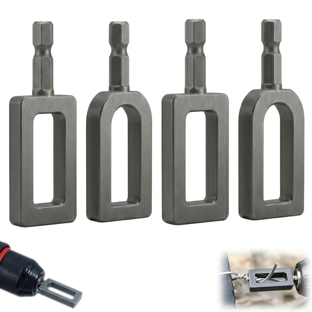 UUU0758066	2 Set 1/4 Inch Hex Shank Electric Drill Wire Twisting Tool For Fence Binding And Construction Site Hardware
