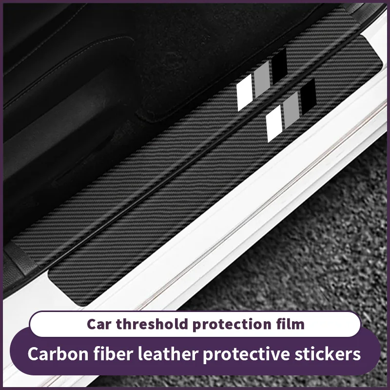 Car Threshold Bar Diagonal White Gray Black Modified Door Pedal Anti Stepping Trunk Anti Scratch Protection Sticker