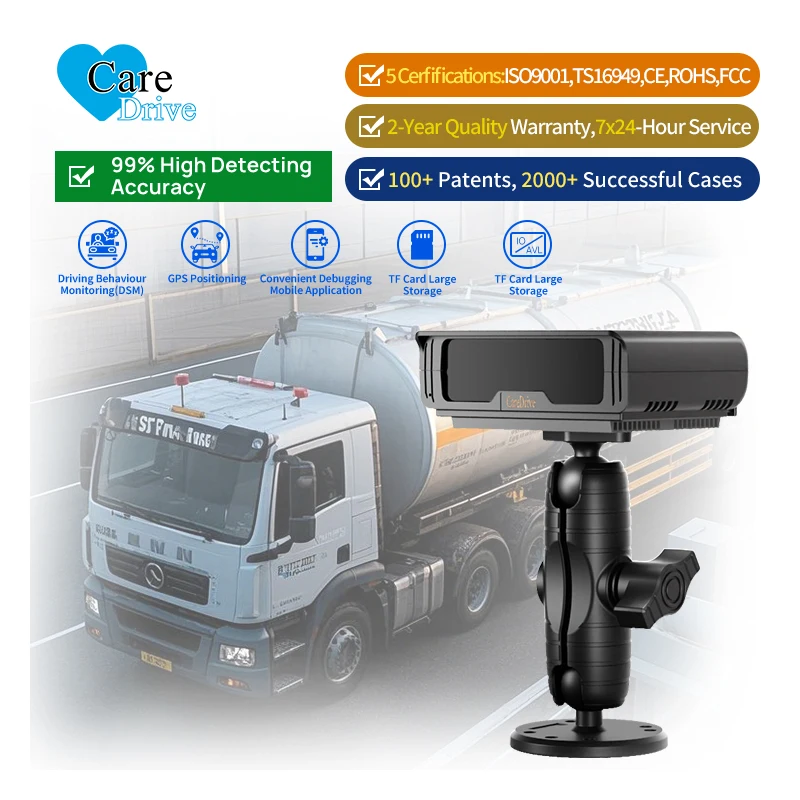 CareDrive AHD 1080P IO RS232 Monitor de estado del conductor sistema de monitoreo de seguridad de conducción alarma de fatiga/computación/distracción/aplicación