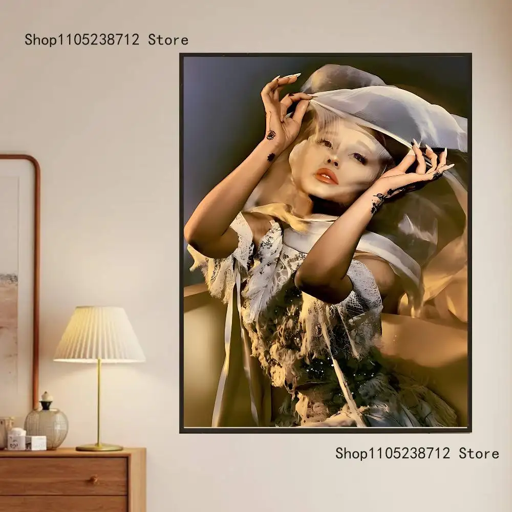 Singer A-Ariana G-GrandeS Poster Prints Wall Art Painting Picture Gift Living Room Bar Restaurant Dec Sticker Large