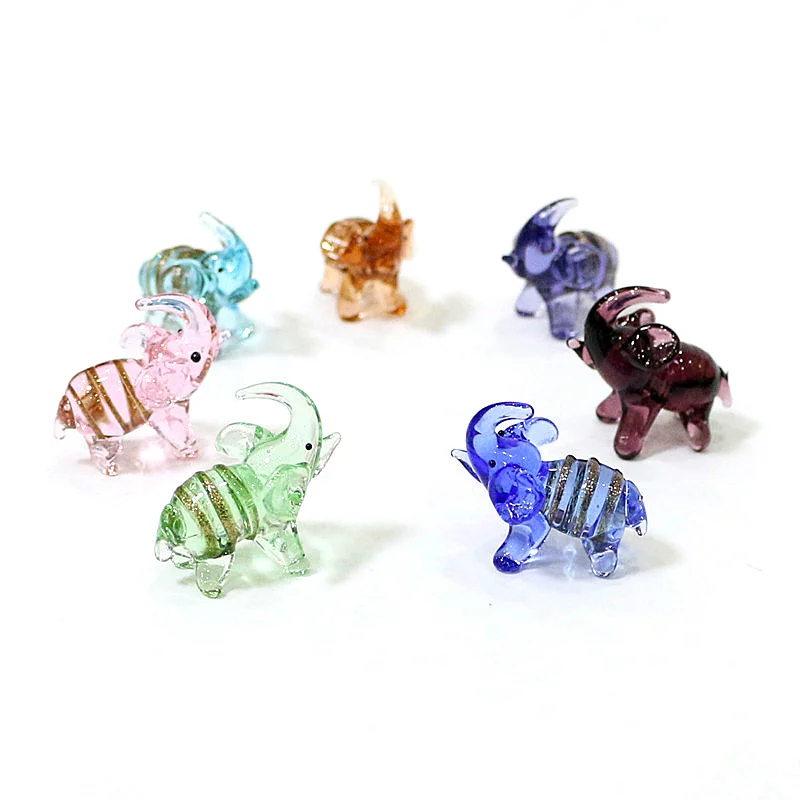 Kawaii winzige Tier ornamente niedliche Miniatur-Elefanten statue Handwerk für DIY Home Desktop Kinderzimmer Feen garten Mikro landschaft Dekoration Zubehör – Detail 1