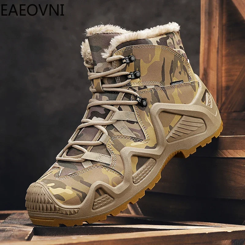 Tooling Boots Men\'s Ankle Boot High Tops Retro Classic Anti-slip Outdoor Desert Shoes New Style Popular Model Wear-resistant