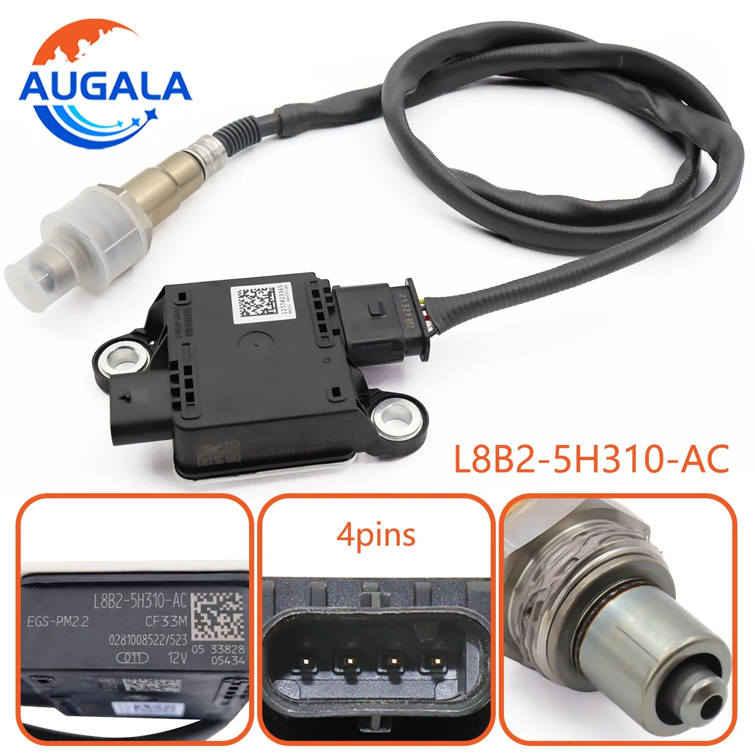 AUGALA Particulate Matter Sensor PM Sensor L8B2-5H310-AC For RANGE ROVER PROBE EVOQUE L551 MHEV 2.0 I 4X4 120 L8B25H310AC